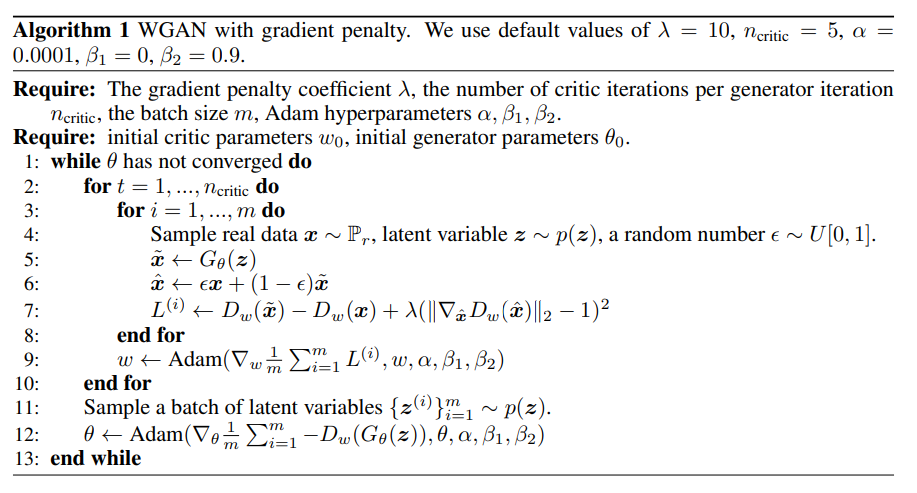 wgan-gp algorithm